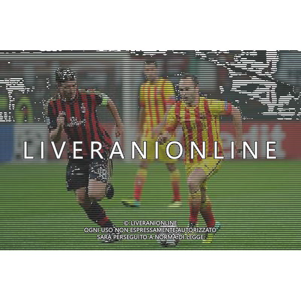 UEFA Champions League - Fase a gironi 3¡ giornata gruppo H Milano 22-10-2013 Stadio Giuseppe Meazza San Siro Milan - Barcellona nella foto Andres Iniesta (Barcellona) e sulla SX Riccardo Montolivo (Milan) foto Roberto Garavaglia - ag. Aldo Liverani