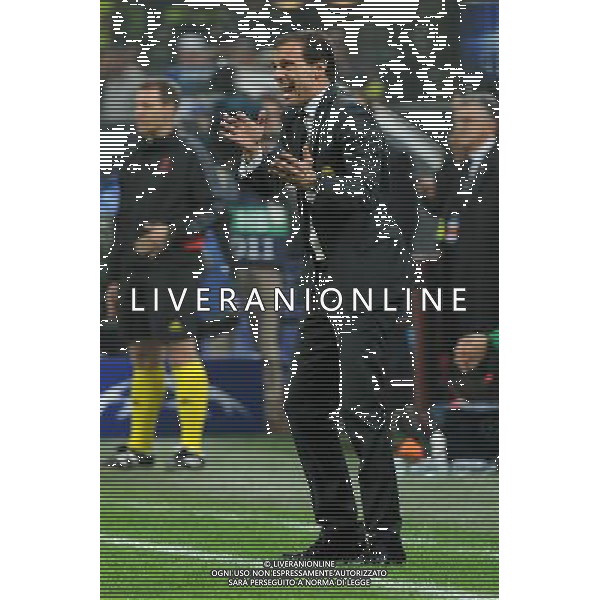 UEFA Champions League - Fase a gironi 3¡ giornata gruppo H Milano 22-10-2013 Stadio Giuseppe Meazza San Siro Milan - Barcellona nella foto Massimiliano Allegri allenatore del Milan foto Roberto Garavaglia - ag. Aldo Liverani