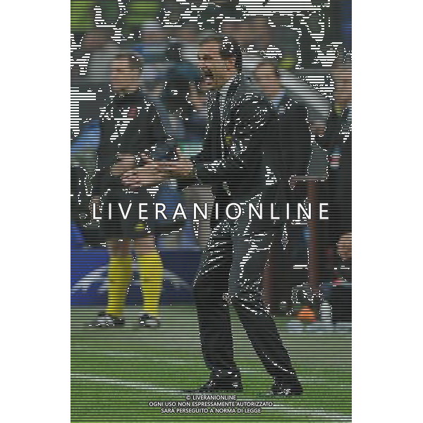 UEFA Champions League - Fase a gironi 3¡ giornata gruppo H Milano 22-10-2013 Stadio Giuseppe Meazza San Siro Milan - Barcellona nella foto Massimiliano Allegri allenatore del Milan foto Roberto Garavaglia - ag. Aldo Liverani