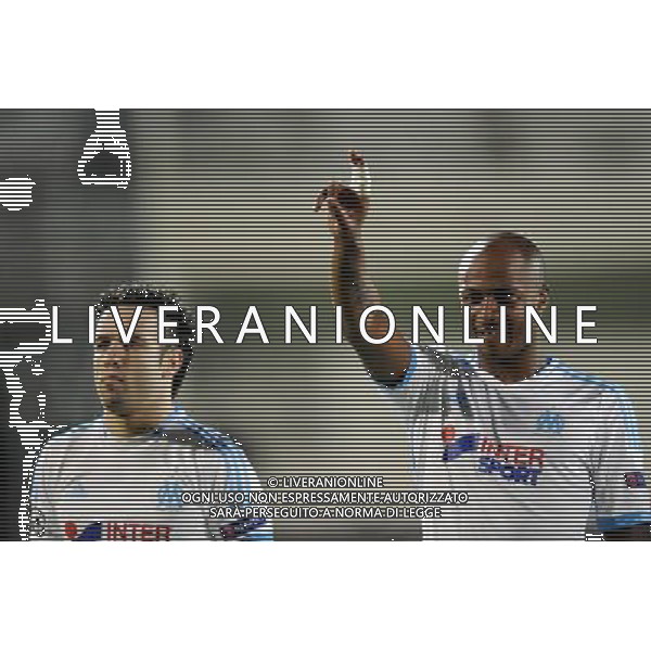 Mathieu VALBUENA / Andre AYEW - 22.10.2013 - Marseille / Naples - Champions League Photo: Amandine Noel / Icon Sport AG ALDO LIVERANI SAS ONLY ITALY