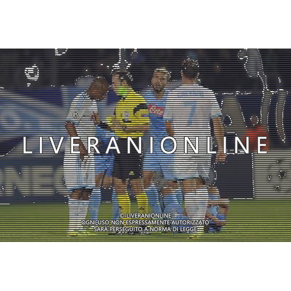 Andre AYEW / CUNEYT cakir - 22.10.2013 - Marseille / Naples - Champions League Photo: Amandine Noel / Icon Sport AG ALDO LIVERANI SAS ONLY ITALY