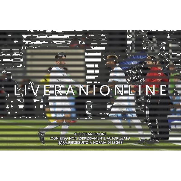 Andre Pierre GIGNAC / Jordan AYEW - 22.10.2013 - Marseille / Naples - Champions League Photo: Amandine Noel / Icon Sport AG ALDO LIVERANI SAS ONLY ITALY