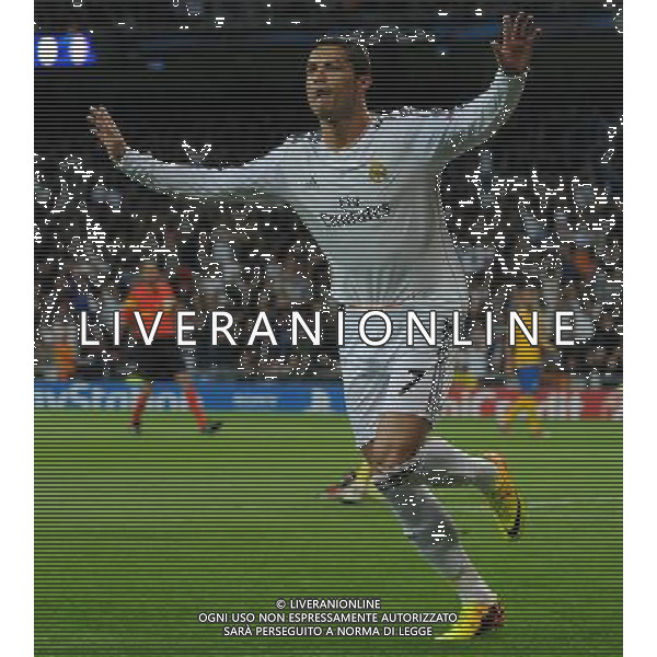 UEFA Champions League 2013/2014 Gruppo B Madrid (Spagna) - 23.10.2013 Real Madrid-Juventus Nella Foto:ronaldo esulta /Ph.Vitez-Ag. Aldo Liverani