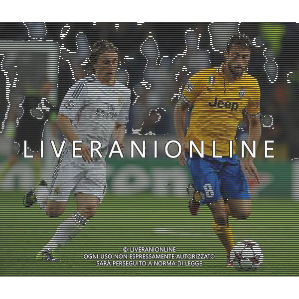 UEFA Champions League 2013/2014 Gruppo B Madrid (Spagna) - 23.10.2013 Real Madrid-Juventus Nella Foto:marchisio modric /Ph.Vitez-Ag. Aldo Liverani