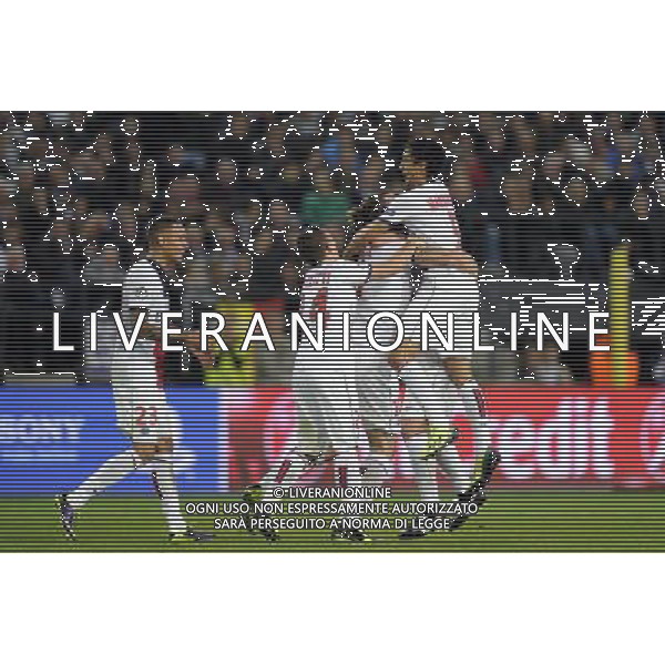 Joie PSG - Marco VERRATTI / Zlatan IBRAHIMOVIC / Thiago MOTTA - MARQUINHOS - 23.10.2013 - Anderlecht / Paris Saint Germain - Champions League Photo: Amandine Noel / Icon Sport AG ALDO LIVERANI SAS ONLY ITALY