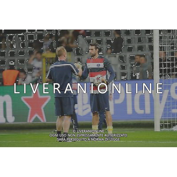 Nicolas DEHON / Salvatore SIRIGU - 23.10.2013 - Anderlecht / Paris Saint Germain - Champions League Photo: Amandine Noel / Icon Sport AG ALDO LIVERANI SAS ONLY ITALY