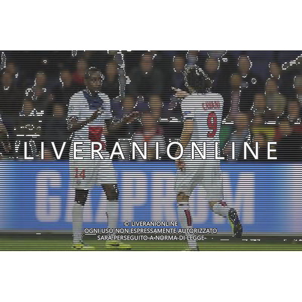Joie de Blaise MATUIDI / Edinson CAVANI - 23.10.2013 - Anderlecht / Paris Saint Germain - Champions League Photo: Amandine Noel / Icon Sport AG ALDO LIVERANI SAS ONLY ITALY