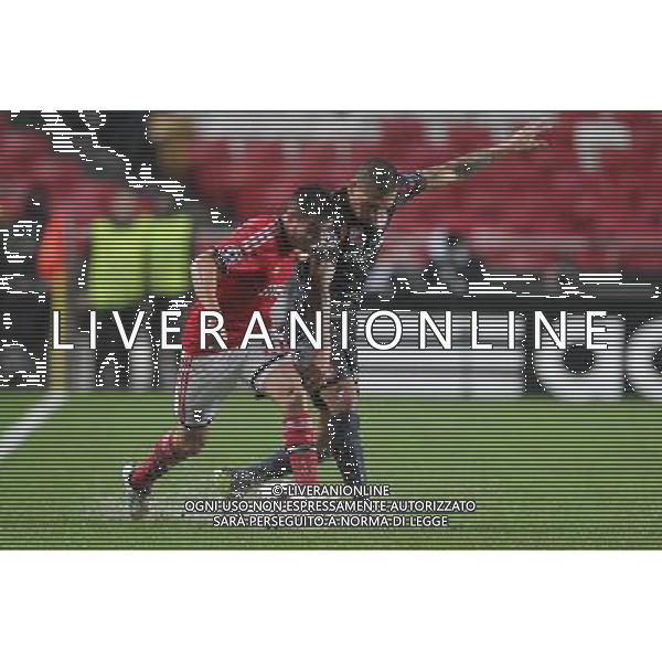 Nicolas Gaitan / Jose Holebas - 23.10.2013 - Benfica / Olympiakos - Champions League Photo : Carlos Rodrigues / Icon Sport AG ALDO LIVERANI SAS ONLY ITALY
