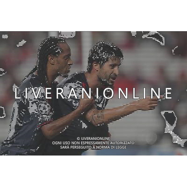 Alejandro Dominguez / Leandro Salino - 23.10.2013 - Benfica / Olympiakos - Champions League Photo : Carlos Rodrigues / Icon Sport AG ALDO LIVERANI SAS ONLY ITALY
