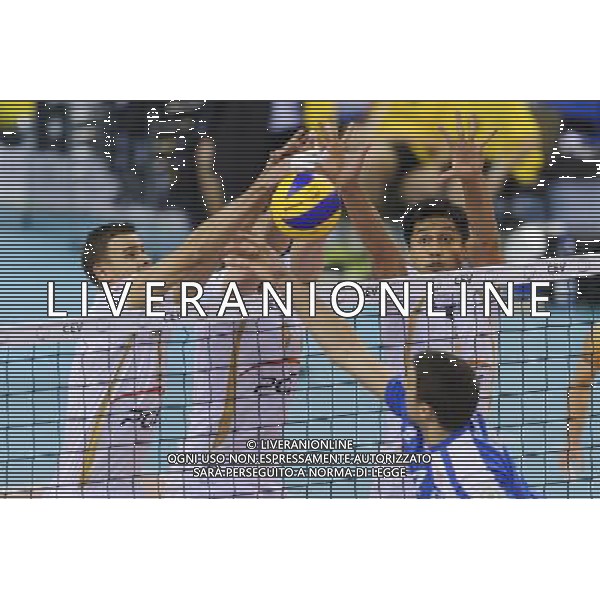 Mariusz Wlazly / Andrzej Wrona / Nikola Mijailovic / Samuel Tuia - 24.10.2013 - Skra Belchatow / Ethnikos Alexandroupolis - Champions League Photo: Palczynski / Newspix / Icon Sport AG ALDO LIVERANI SAS ONLY ITALY *** Local Caption ***