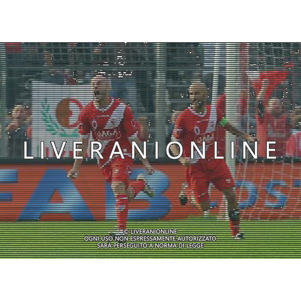 MANTOVA 27 OTTOBRE 2013 / CAMPIONATO LEGAPRO II DIVISIONE 2013-2014 / MANTOVA VS RIMINI / NELLA FOTO: L\'ESULTANZA DI OLIVI DOPO IL GOL DELL\'1-1 / FOTO FRANCESCA SOLI - AGENZIA ALDO LIVERANI SAS