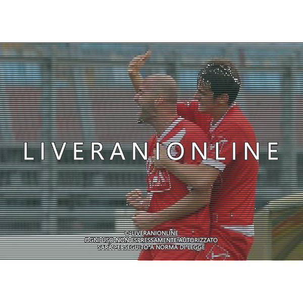 MANTOVA 27 OTTOBRE 2013 / CAMPIONATO LEGAPRO II DIVISIONE 2013-2014 / MANTOVA VS RIMINI / NELLA FOTO: L\'ESULTANZA DI OLIVI DOPO IL GOL DELL\'1-1 / FOTO FRANCESCA SOLI - AGENZIA ALDO LIVERANI SAS