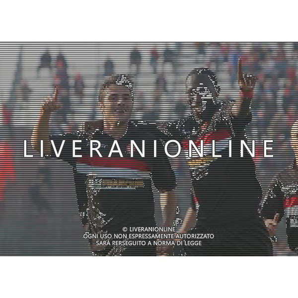 MANTOVA 27 OTTOBRE 2013 / CAMPIONATO LEGAPRO II DIVISIONE 2013-2014 / MANTOVA VS RIMINI / NELLA FOTO: L\'ESULTANZA DI NICASTRO DOPO IL GOL DELL\'1-0 / FOTO FRANCESCA SOLI - AGENZIA ALDO LIVERANI SAS