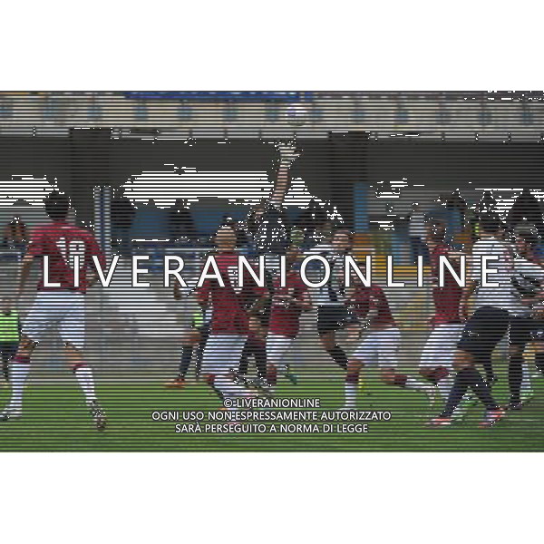 Savona 27-10-2013 Stadio Valerio Bacigalupo Campionato Lega PRO Prima Divisione girone A - 8Â° giornata Savona - Reggiana nella foto Bellucci calcola male l\'uscita e Cesarini di testa segna il 2 a 1 Savona foto Roberto Garavaglia - ag. Aldo Liverani sas