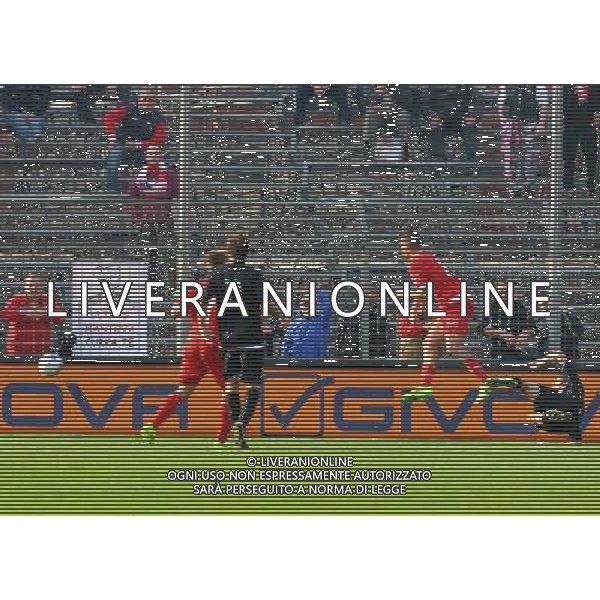 MANTOVA 27 OTTOBRE 2013 / CAMPIONATO LEGAPRO II DIVISIONE 2013-2014 / MANTOVA VS RIMINI / NELLA FOTO: LA ROVESCIATA DI NICASTRO PER IL GOL DEL 2-1 / FOTO FRANCESCA SOLI - AGENZIA ALDO LIVERANI SAS