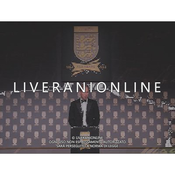 Britain\'s Prince William, Duke of Cambridge gives a speech at The Football Association\'s 150th Anniversary Gala Dinner at the Grand Connaught Rooms in central London on October 26, 2013. The Duke of Cambridge is president of the Football Association, which was founded 150 years ago on October 26, 1863. The event marks the day when a group of men representing a dozen London and suburban clubs met at the Freemason\'s Tavern in London, to draw up the rules of a sport that went on to become the most popular in the world. ©photoshot/AGENZIA ALDO LIVERANI SAS - ITALY ONLY - Cena di gala per celebrare il 150mo Anniversario della Federcalcio al Grand Connaught Rooms di Londra