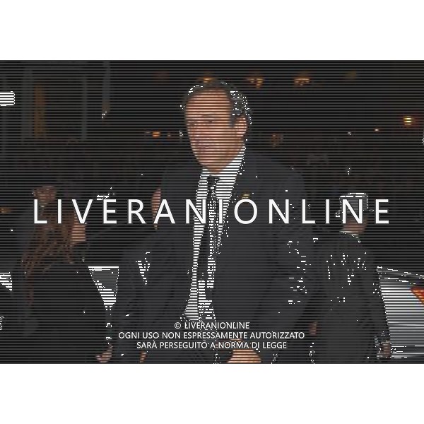 UEFA president Michel Platini arrives to attend The Football Association\'s 150th Anniversary Gala Dinner at the Grand Connaught Rooms in central London on October 26, 2013. The Football Association was founded 150 years ago on October 26, 1863. The event marks the day when a group of men representing a dozen London and suburban clubs met at the Freemason\'s Tavern in London, to draw up the rules of a sport that went on to become the most popular in the world. ©photoshot/AGENZIA ALDO LIVERANI SAS - ITALY ONLY - Cena di gala per celebrare il 150mo Anniversario della Federcalcio al Grand Connaught Rooms di Londra