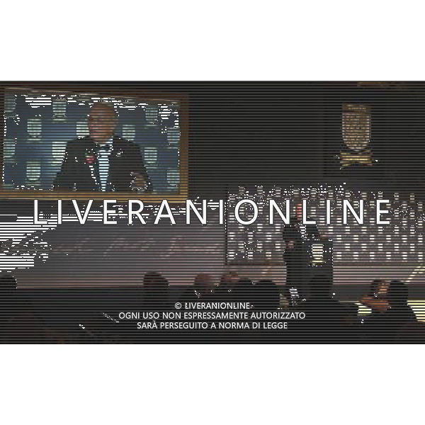 Greg Dyke, FA Chairman talks on stage during the FA150 Gala Dinner commemorating the Football Association\'s 150th year at the Grand Connaught Rooms on October 26, 2013 in London, England. ©photoshot/AGENZIA ALDO LIVERANI SAS - ITALY ONLY - Cena di gala per celebrare il 150mo Anniversario della Federcalcio al Grand Connaught Rooms di Londra