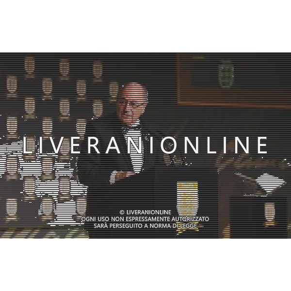 FIFA President Joseph S. Blatter talks on stage during the FA150 Gala Dinner commemorating the Football Association\'s 150th year at the Grand Connaught Rooms on October 26, 2013 in London, England. ©photoshot/AGENZIA ALDO LIVERANI SAS - ITALY ONLY - Cena di gala per celebrare il 150mo Anniversario della Federcalcio al Grand Connaught Rooms di Londra