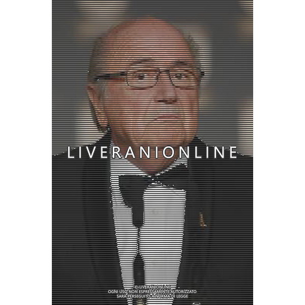 FIFA President Joseph S. Blatter talks on stage during the FA150 Gala Dinner commemorating the Football Association\'s 150th year at the Grand Connaught Rooms on October 26, 2013 in London, England. ©photoshot/AGENZIA ALDO LIVERANI SAS - ITALY ONLY - Cena di gala per celebrare il 150mo Anniversario della Federcalcio al Grand Connaught Rooms di Londra