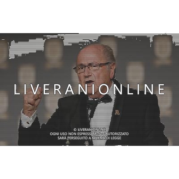 FIFA President Joseph S. Blatter talks on stage during the FA150 Gala Dinner commemorating the Football Association\'s 150th year at the Grand Connaught Rooms on October 26, 2013 in London, England. ©photoshot/AGENZIA ALDO LIVERANI SAS - ITALY ONLY - Cena di gala per celebrare il 150mo Anniversario della Federcalcio al Grand Connaught Rooms di Londra