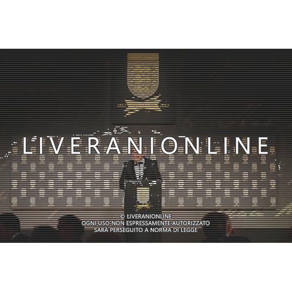 FIFA President Joseph S. Blatter talks on stage during the FA150 Gala Dinner commemorating the Football Association\'s 150th year at the Grand Connaught Rooms on October 26, 2013 in London, England. ©photoshot/AGENZIA ALDO LIVERANI SAS - ITALY ONLY - Cena di gala per celebrare il 150mo Anniversario della Federcalcio al Grand Connaught Rooms di Londra