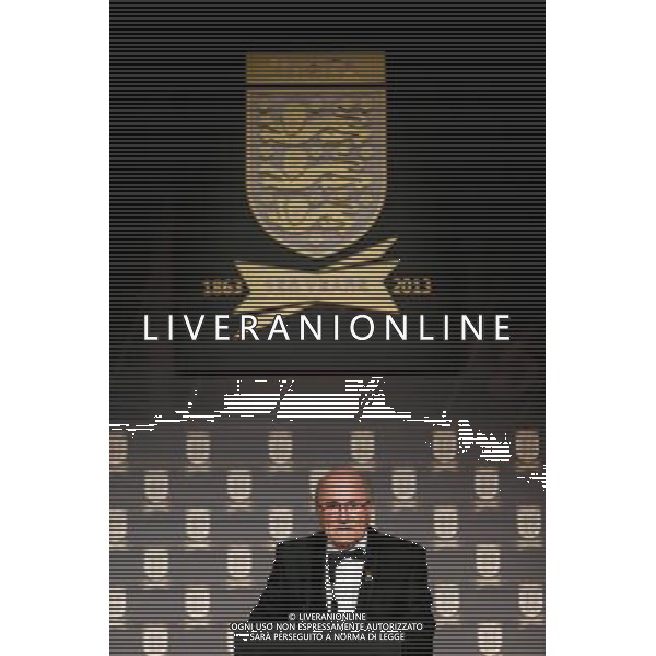 FIFA President Joseph S. Blatter talks on stage during the FA150 Gala Dinner commemorating the Football Association\'s 150th year at the Grand Connaught Rooms on October 26, 2013 in London, England. ©photoshot/AGENZIA ALDO LIVERANI SAS - ITALY ONLY - Cena di gala per celebrare il 150mo Anniversario della Federcalcio al Grand Connaught Rooms di Londra