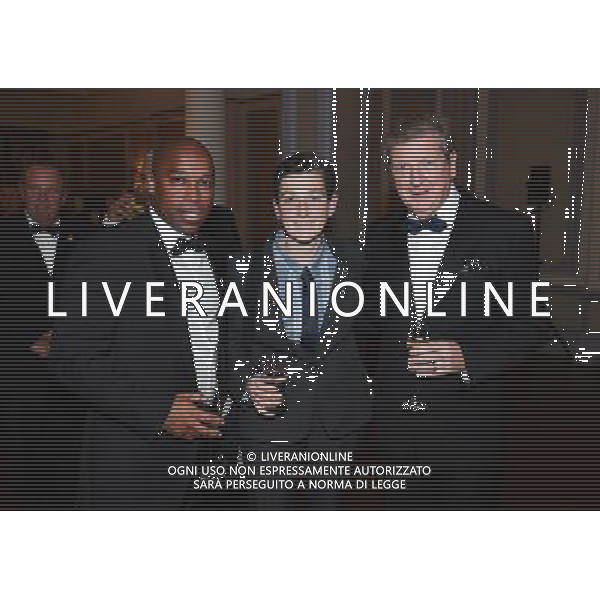 FA Grass Root Heroes Troy Townsend \' June Kelly pose with England manager Roy Hodgson during the FA150 Gala Dinner commemorating the Football Association\'s 150th year at the Grand Connaught Rooms on October 26, 2013 in London, England. ©photoshot/AGENZIA ALDO LIVERANI SAS - ITALY ONLY - Cena di gala per celebrare il 150mo Anniversario della Federcalcio al Grand Connaught Rooms di Londra