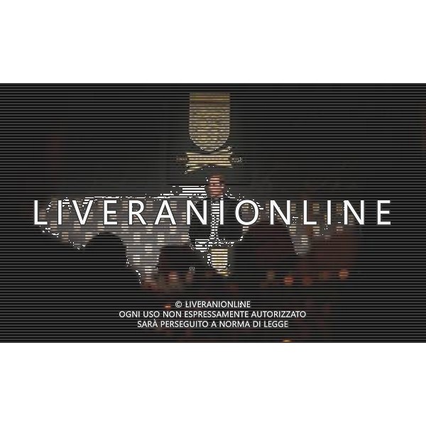 FA President Prince William, Duke of Cambridge talks on stage during the FA150 Gala Dinner commemorating the Football Association\'s 150th year at the Grand Connaught Rooms on October 26, 2013 in London, England. ©photoshot/AGENZIA ALDO LIVERANI SAS - ITALY ONLY - Cena di gala per celebrare il 150mo Anniversario della Federcalcio al Grand Connaught Rooms di Londra