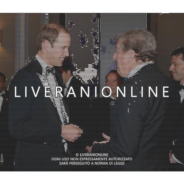 FA President Prince William, Duke of Cambridge talks with England Coach Roy Hodgson during the FA150 Gala Dinner commemorating the Football Association\'s 150th year at the Grand Connaught Rooms on October 26, 2013 in London, England. ©photoshot/AGENZIA ALDO LIVERANI SAS - ITALY ONLY - Cena di gala per celebrare il 150mo Anniversario della Federcalcio al Grand Connaught Rooms di Londra