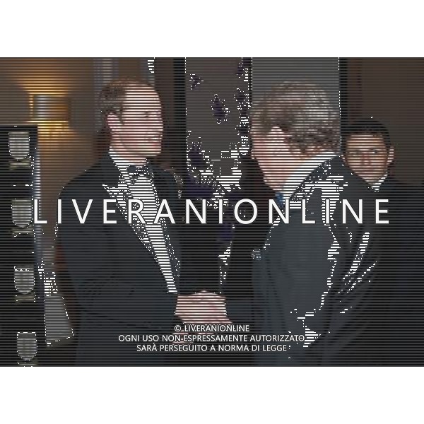 FA President Prince William, Duke of Cambridge shakes hands with England Coach Roy Hodgson during the FA150 Gala Dinner commemorating the Football Association\'s 150th year at the Grand Connaught Rooms on October 26, 2013 in London, England. ©photoshot/AGENZIA ALDO LIVERANI SAS - ITALY ONLY - Cena di gala per celebrare il 150mo Anniversario della Federcalcio al Grand Connaught Rooms di Londra