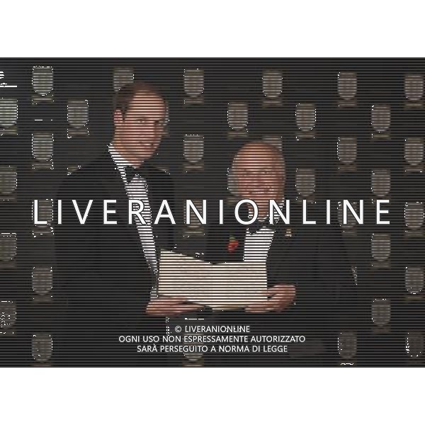 FA President Prince William, Duke of Cambridge and Greg Dyke, FA Chairman pose with the original FA Minute Book from 1863 featuring the first laws of the game during the FA150 Gala Dinner commemorating the Football Association\'s 150th year at the Grand Connaught Rooms on October 26, 2013 in London, England. ©photoshot/AGENZIA ALDO LIVERANI SAS - ITALY ONLY - Cena di gala per celebrare il 150mo Anniversario della Federcalcio al Grand Connaught Rooms di Londra