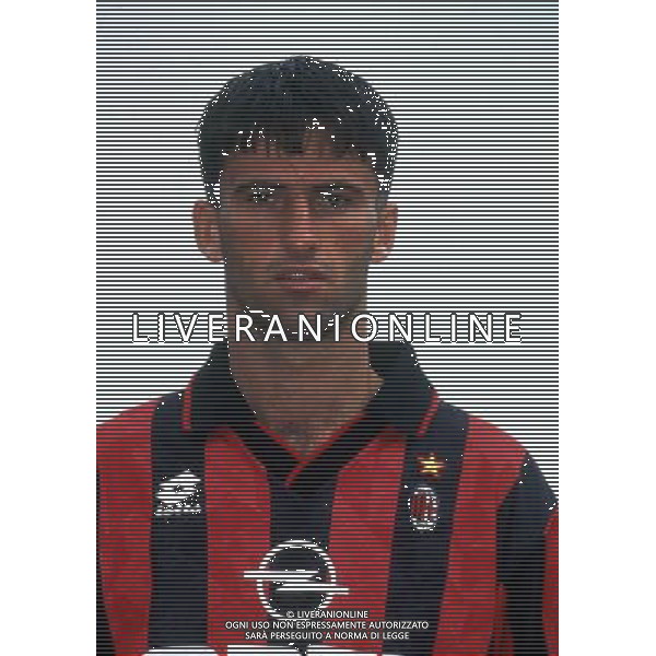 ARCHIVIO LIVERANI NELLA FOTO CHRISTIAN PANUCCI CON MAGLIA DEL MILAN AG ALDO LIVERANI SAS