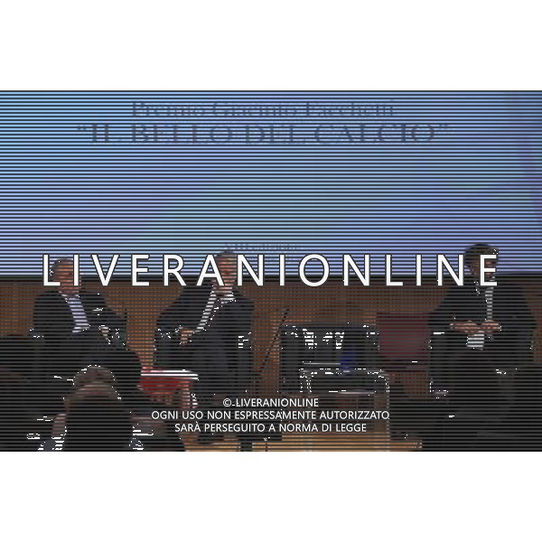 XIII Premio Giacinto Facchetti Gazzetta dello Sport \'Il Bello del Calcio\' Milano - 04.11.2013 Nella Foto:Andrea Monti,Malago\',Gianfelice Facchetti /Ph.Vitez-Ag. Aldo Liverani