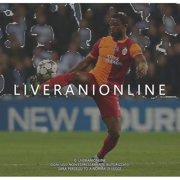 UEFA Champions League group B match between FC Copenhagen and Galatasaray at Parken Stadium on November 05, 2013 in Copenhagen , Denmark. Pictured: Aurelien Chedjou of Galatasaray. ©PHOTOSHOT/AGENZIA ALDO LIVERANI SAS - ITALY ONLY - EDITORIAL USE ONLY