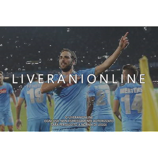 NAPOLI, OLYMPIQUE MARSEILLE NELLA FOTO: ESULTANZA HIGUAIN FOTO MOSCA- AG.LIVERANI SAS