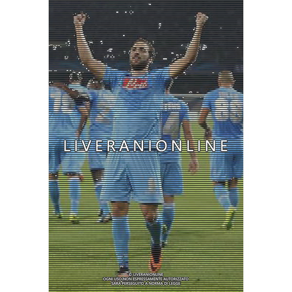 NAPOLI, OLYMPIQUE MARSEILLE NELLA FOTO: ESULTANZA HIGUAIN FOTO MOSCA- AG.LIVERANI