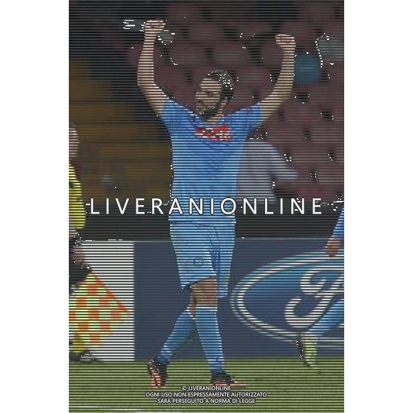 NAPOLI, OLYMPIQUE MARSEILLE NELLA FOTO: ESULTANZA SECONDO GOL HIGUAIN FOTO MOSCA- AG.LIVERANI