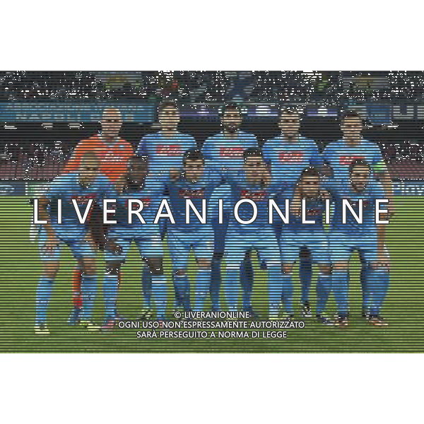 NAPOLI, OLYMPIQUE MARSEILLE NELLA FOTO: FORMAZIONE NAPOLI 2013-14 FOTO MOSCA- AG.LIVERANI