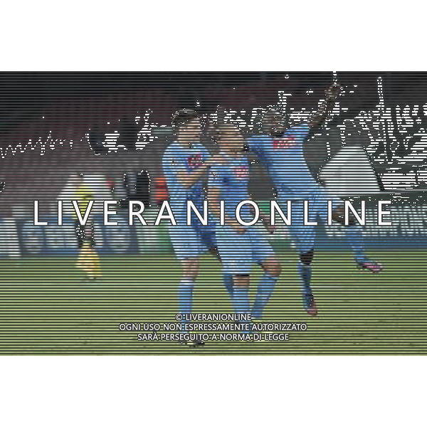 NAPOLI, OLYMPIQUE MARSEILLE NELLA FOTO: ESULTANZA INLER FOTO MOSCA- AG.LIVERANI