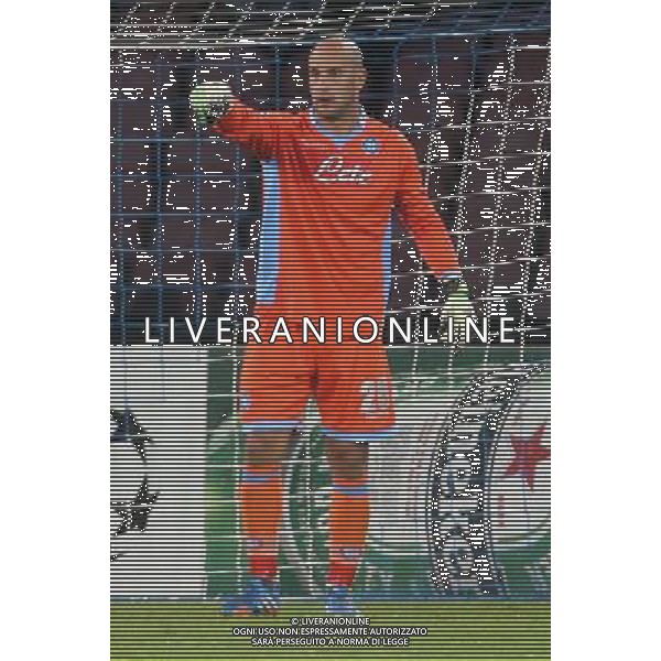 NAPOLI CALCIO NELLA FOTO: REINA FOTO MOSCA- AG.LIVERANI NAPOLI-OLYMPIQUE MARSIGLIA CHAMPIONS LEAGUE AG ALDO LIVERANI SAS