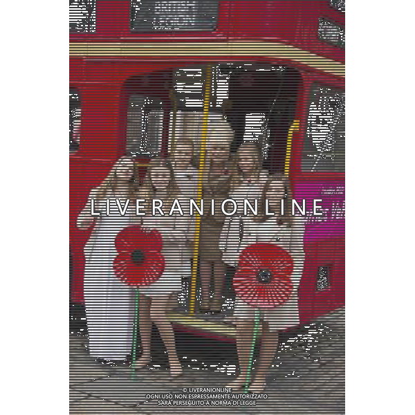 Royal British Legion\'s ambassdors Barbara Windsor and The Poppy Girls officially launch the poppy day appeal at London\'s Covent Garden. ©PHOTOSHOT/AGENZIA ALDO LIVERANI SAS - ITALY ONLY - EDITORIAL USE ONLY