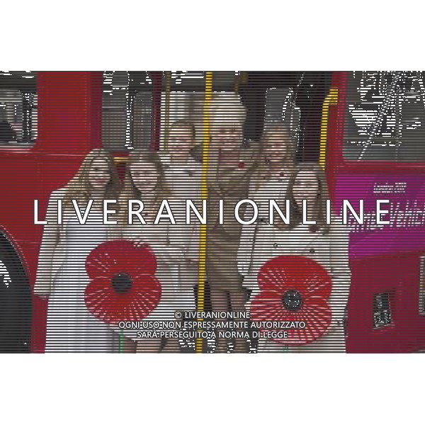 Royal British Legion\'s ambassdors Barbara Windsor and The Poppy Girls officially launch the poppy day appeal at London\'s Covent Garden. ©PHOTOSHOT/AGENZIA ALDO LIVERANI SAS - ITALY ONLY - EDITORIAL USE ONLY