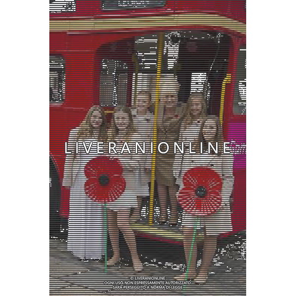 Royal British Legion\'s ambassdors Barbara Windsor and The Poppy Girls officially launch the poppy day appeal at London\'s Covent Garden. ©PHOTOSHOT/AGENZIA ALDO LIVERANI SAS - ITALY ONLY - EDITORIAL USE ONLY