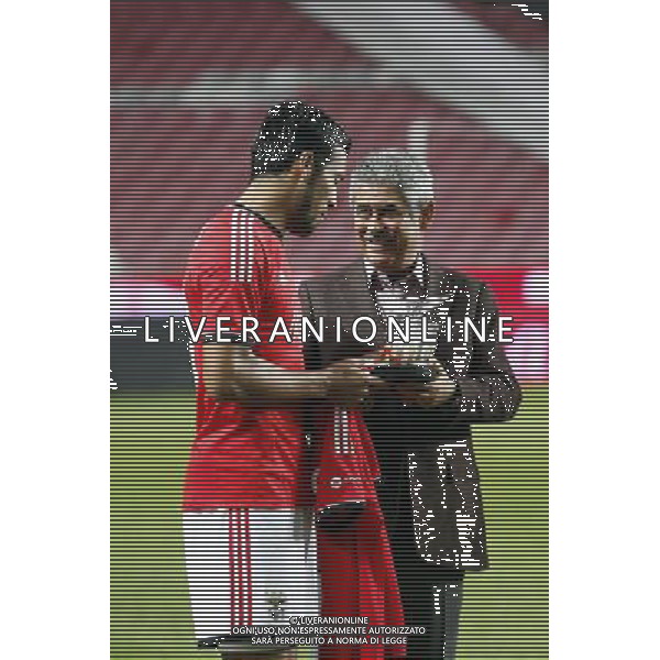 Ezequiel Garay / Luis Filipe Vieira - 09.11.2013 - Benfica / Sporting - Coupe du Portugal2013 Photo : Carlos Rodrigues / Icon Sport AG ALDO LIVERANI SAS ONLY ITALY