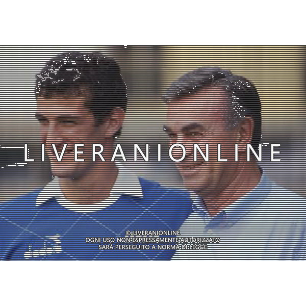 ARCHIVIO LIVERANI NELLA FOTO CIRO FERRARA CON LA MAGLIA CON ITALO ALLODI AG ALDO LIVERANI SAS