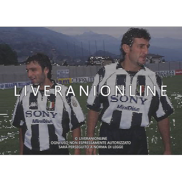 ARCHIVIO LIVERANI NELLA FOTO CIRO FERRARA CON LA MAGLIA DELLA JUVENTUS E FABIO PECCHIA AG ALDO LIVERANI SAS