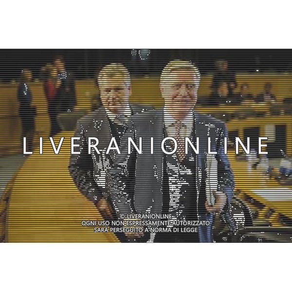 European Parliament President Pat Cox, right, and former Polish President Aleksander Kwasniewski address the media on the findings of the European Parliament\'s monitoring mission to Ukraine, at the European Parliament in Brussels, Belgium on 13.11.2013 The mission extended till 28 November till Vilnus summit by Wiktor Dabkowski AG ALDO LIVERANI SAS ONLY ITALY