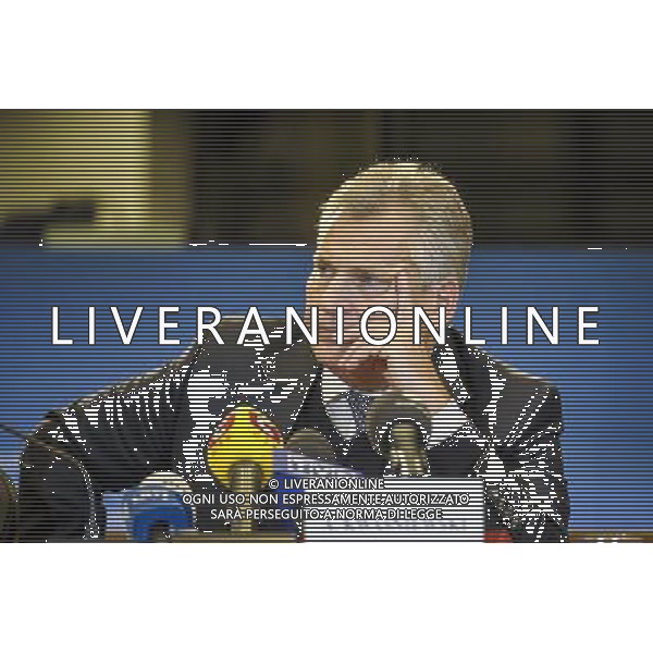 Former Polish President Aleksander Kwasniewski addres the media on the findings of the European Parliament\'s monitoring mission to Ukraine, at the European Parliament in Brussels, Belgium on 13.11.2013 The mission extended till 28 November till Vilnus summit by Wiktor Dabkowski AG ALDO LIVERANI SAS ONLY ITALY
