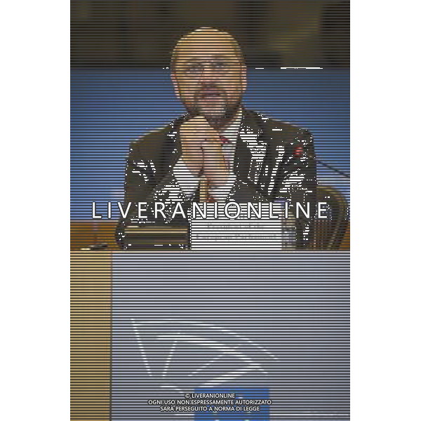 European Parliament President Martin Schulz addres the media on the findings of the European Parliament\'s monitoring mission to Ukraine, at the European Parliament in Brussels, Belgium on 13.11.2013 The mission extended till 28 November till Vilnus summit by Wiktor Dabkowski AG ALDO LIVERANI SAS ONLY ITALY